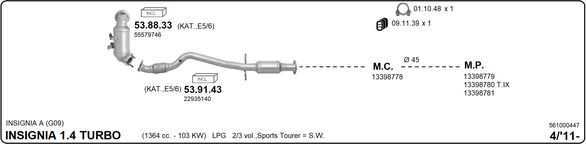 Układ wydechowy IMASAF 561000447