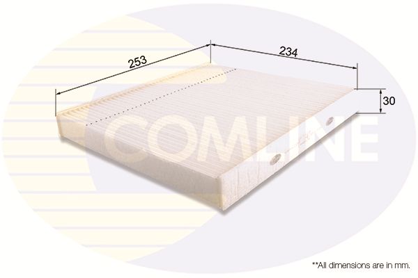 Filtr, wentylacja przestrzeni pasażerskiej COMLINE EKF328
