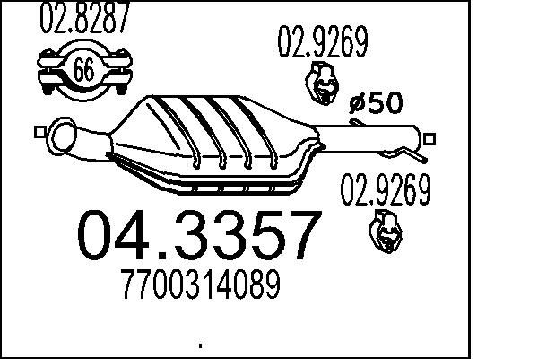 Katalizator MTS 04.3357