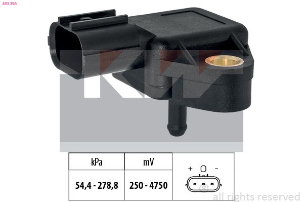 Czujnik ciśnienia powietrza, adaptacja wysokościowa KW 493 396