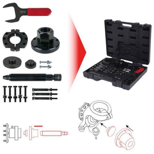 Set scule montare butuc/lagar roata KS TOOLS 150.2370