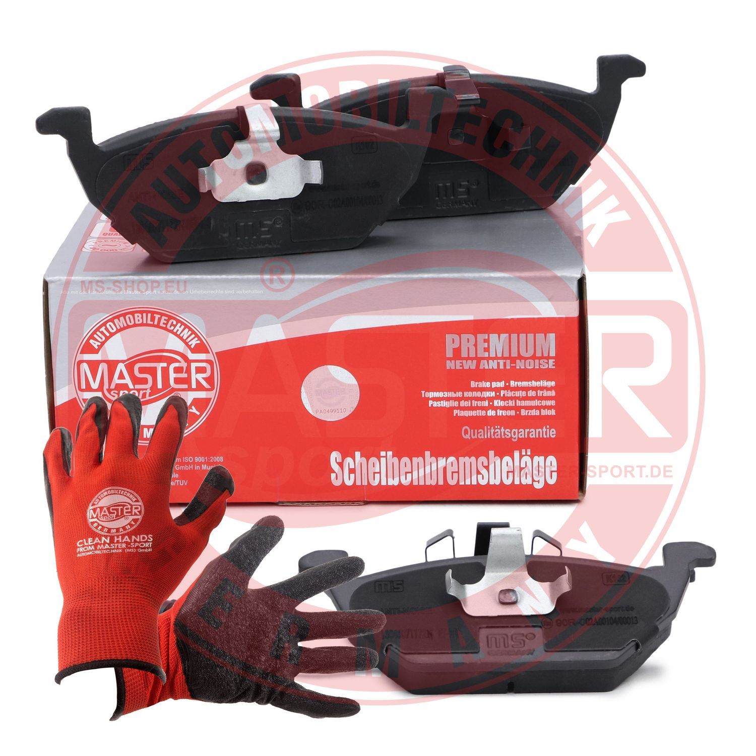 Zestaw klocków hamulcowych, hamulce tarczowe MASTER-SPORT GERMANY 13046071172N-SET-MSP