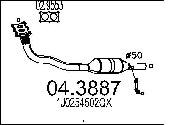 Katalizator MTS 1J0254502QX