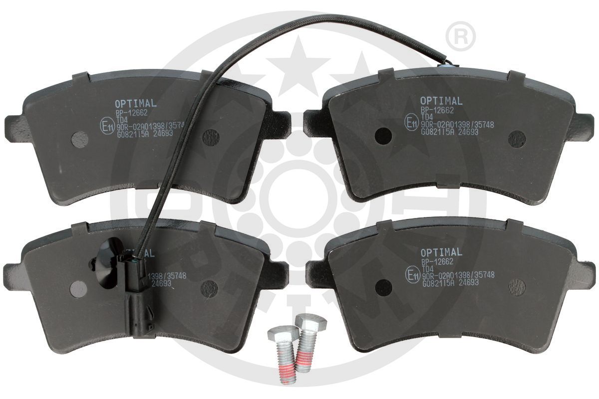 Zestaw klocków hamulcowych, hamulce tarczowe OPTIMAL BP-12662