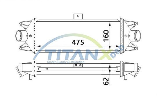 Intercooler, compresor TITANX IC359002