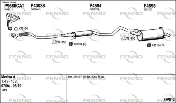 Układ wydechowy FENNO OP912