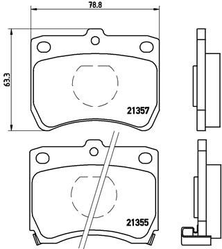 Zestaw klocków hamulcowych, hamulce tarczowe BREMBO P 49 013