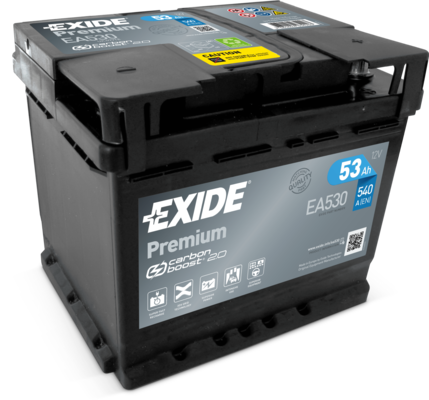 Autobaterie Exide Premium 12V, 53Ah, 540A, EA530