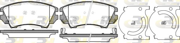 Zestaw klocków hamulcowych, hamulce tarczowe ROADHOUSE 21375.12