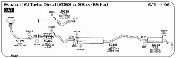 Układ wydechowy SIGAM RE037