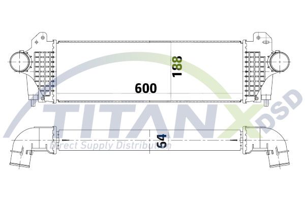 Intercooler, compresor TITANX IC359009