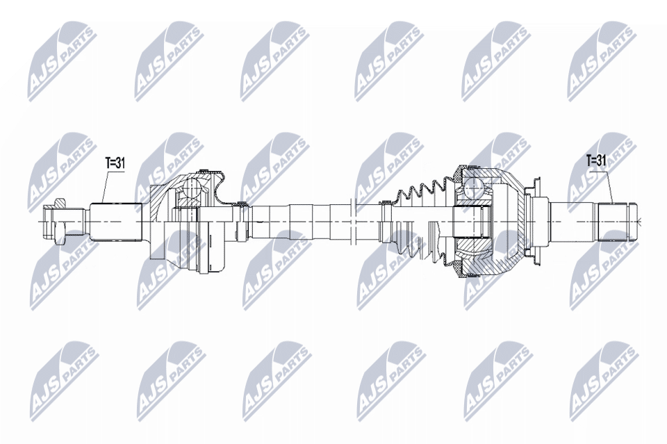 Wał napędowy NTY NPW-JG-020