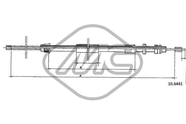 Cięgło, hamulec postojowy METALCAUCHO 82808