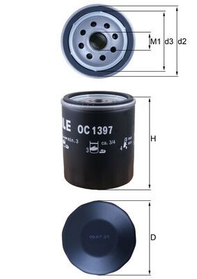 Olejový filter KNECHT OC 1397