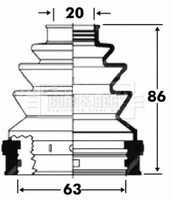 Zestaw osłon, wał napędowy BORG & BECK BCB2817