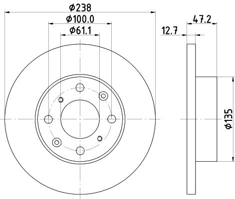 Tarcza hamulcowa MINTEX MDC707