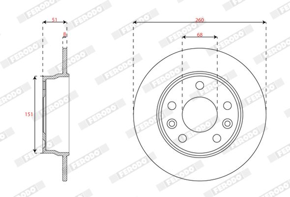 Tarcza hamulcowa FERODO DDF3045C