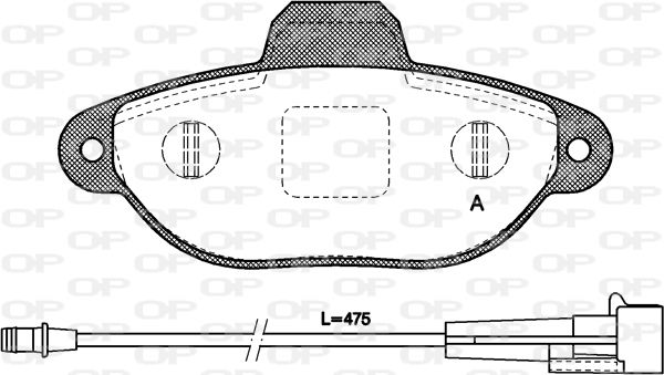 Kit de plaquettes de frein, frein à disque