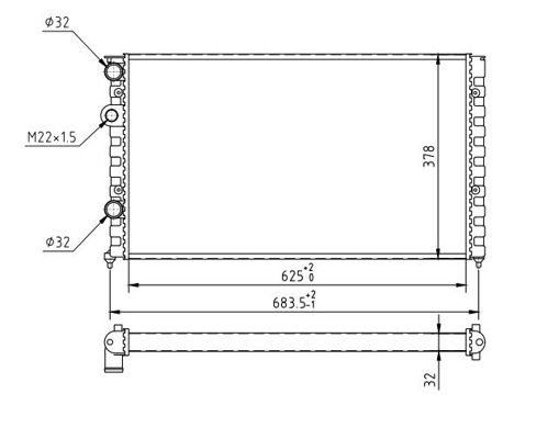 Chłodnica, układ chłodzenia silnika HART 602 109