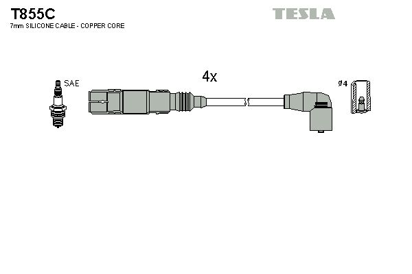 Sada kabelů pro zapalování TESLA T855C