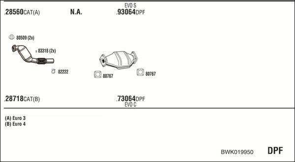 Układ wydechowy WALKER BWK019950