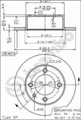 Tarcza hamulcowa AP 14053