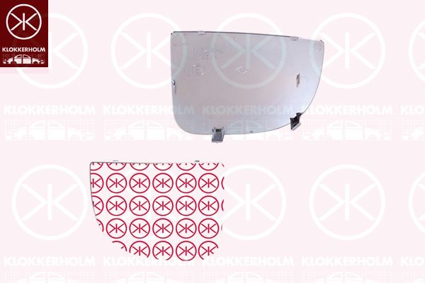 Szkło lusterka, lusterko zewnętrzne KLOKKERHOLM 30821063