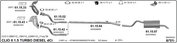 Układ wydechowy IMASAF 566000023
