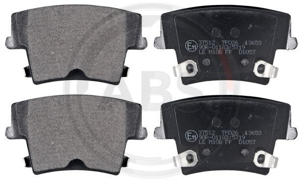 Zestaw klocków hamulcowych, hamulce tarczowe A.B.S. 37512