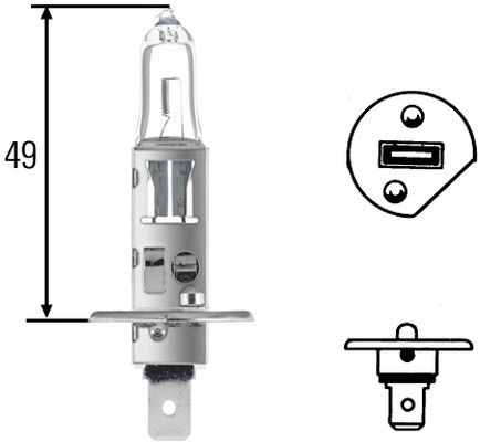Bec incandescent HELLA HIGH WATTAGE ONLY FOR OFFROAD APPLICATION / NON ECE 8GH 002 089-153