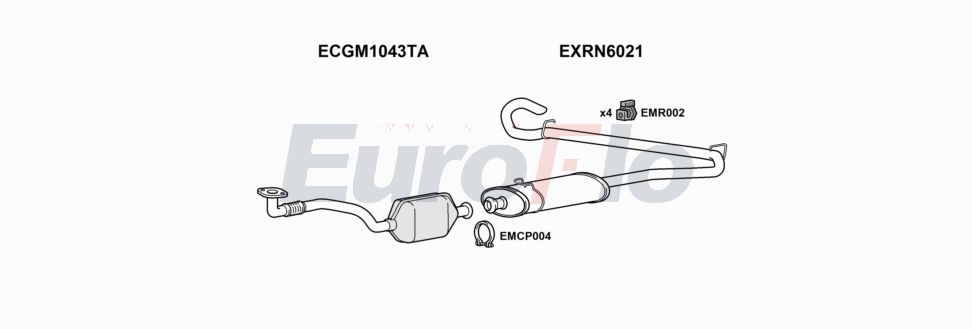 Układ wydechowy EUROFLO RNMAS22D7001B