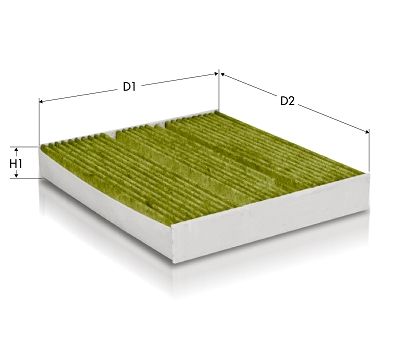 Filtr, wentylacja przestrzeni pasażerskiej TECNECO FILTERS CKA1281