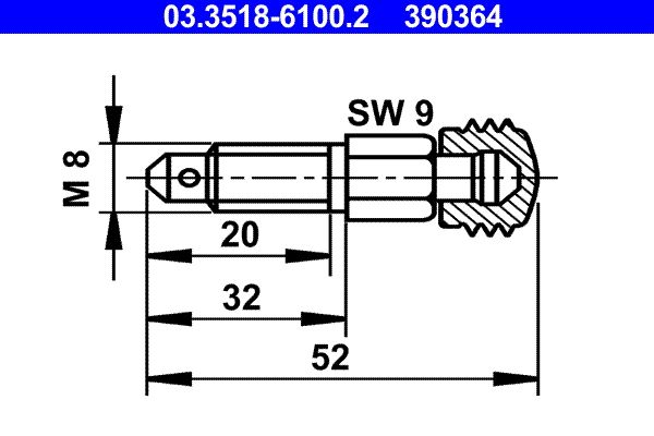 Odvzdušňovací šroub / ventil ATE 03.3518-6100.2