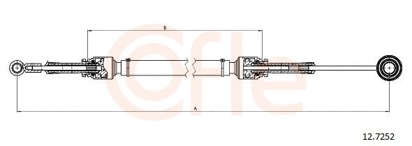 Tažné lanko, ruční převodovka COFLE 12.7252