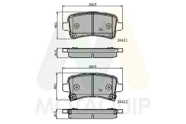 set placute frana,frana disc MOTAQUIP LVXL1408