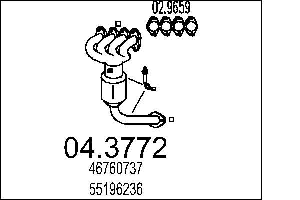 Katalizator MTS 55203066