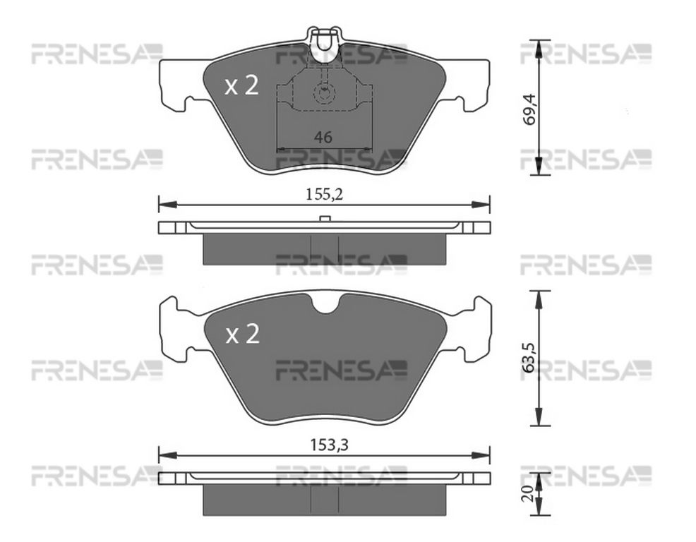 V30-8122-1 KIT DE PLAQUETTES DE FRE