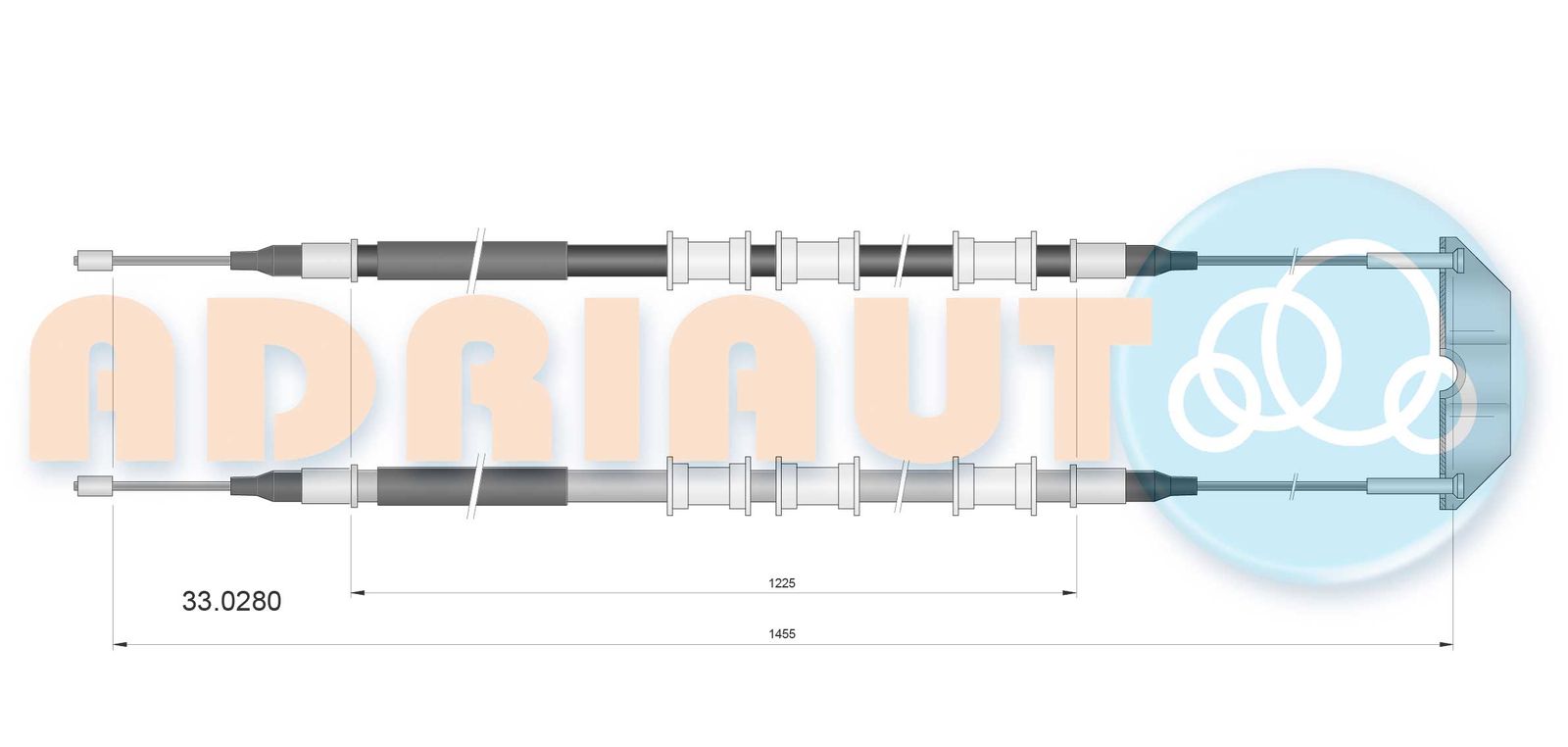 Cablu, frana de parcare ADRIAUTO 33.0280