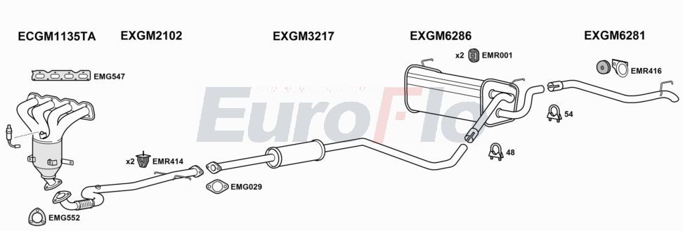 Układ wydechowy EUROFLO VLAST163060G