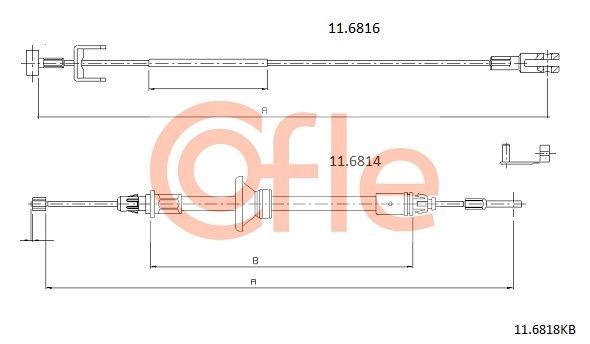 Cięgło, hamulec postojowy COFLE 11.6818KB