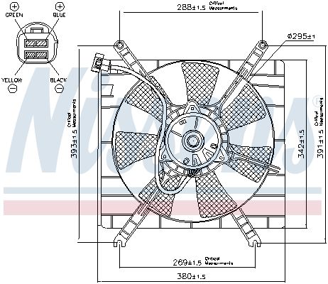 Ventilátor chladenia motora NISSENS 85414