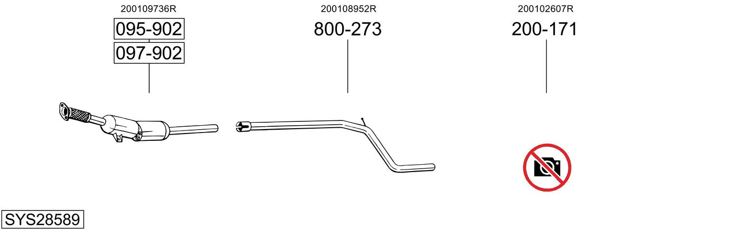 Układ wydechowy BOSAL SYS28589