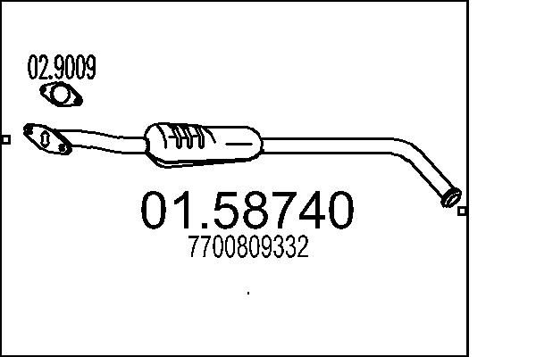 Tłumik środkowy MTS 01.58740