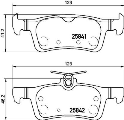 Zestaw klocków hamulcowych, hamulce tarczowe BREMBO P 61 121