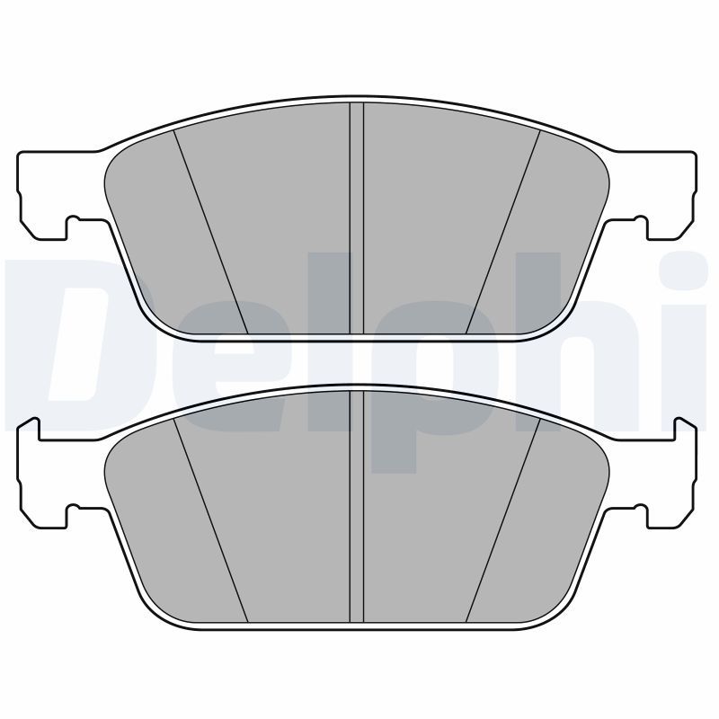 Zestaw klocków hamulcowych, hamulce tarczowe DELPHI LP3672