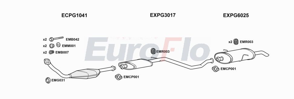 Układ wydechowy EUROFLO PG30620D3001A00