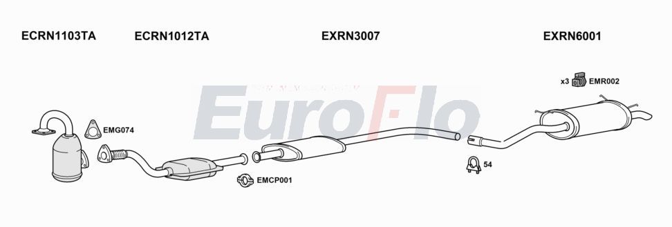 Układ wydechowy EUROFLO RNSCE19D6015B