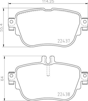 Zestaw klocków hamulcowych, hamulce tarczowe BREMBO P 50 136