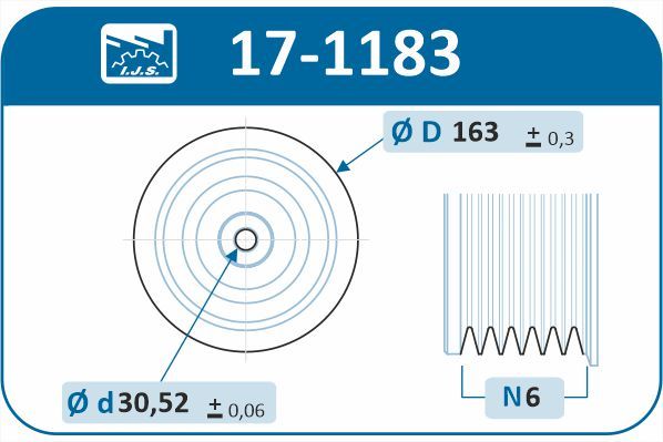 Levně Řemenice, klikový hřídel IJS GROUP 17-1183