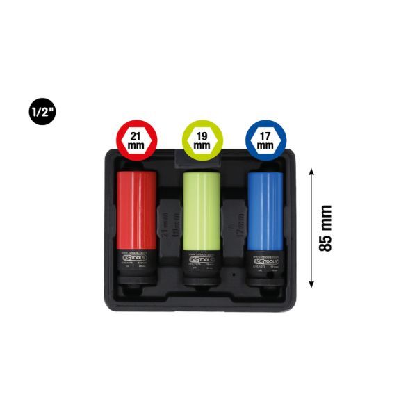 Set capete chei tubulare impact KS TOOLS 515.1070